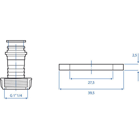 GUARNIZIONE PIANA 27,5X39,5X2,5 PZ.50